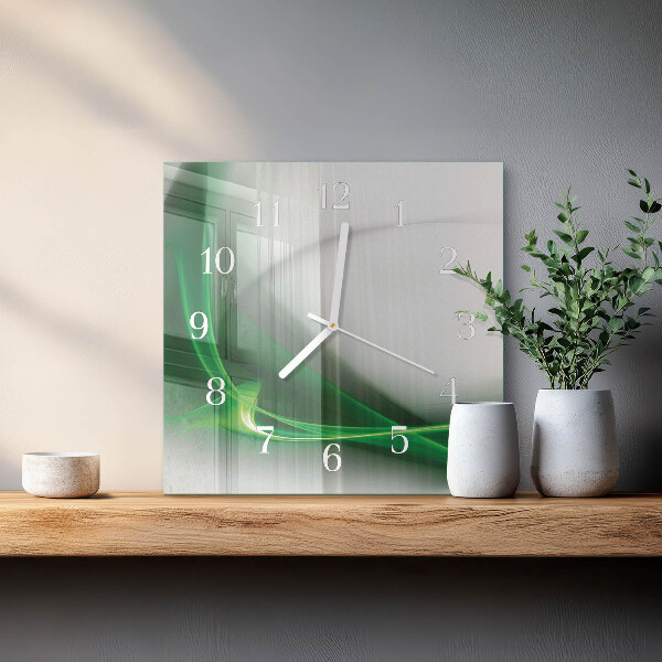 Square wall clock Abstract Lines