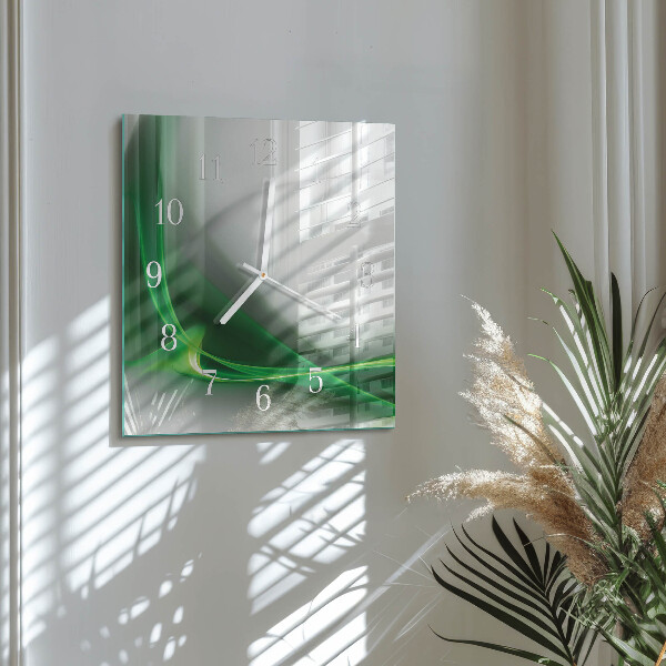 Square wall clock Abstract Lines