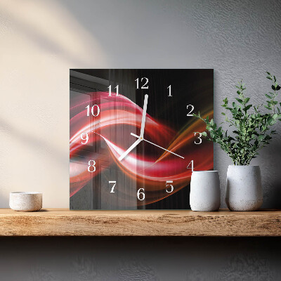 Square wall clock Abstract Lines
