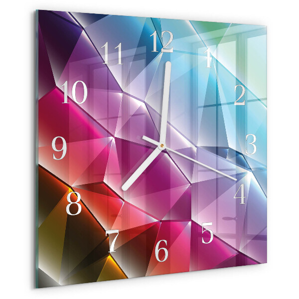 Square wall clock 3D pattern