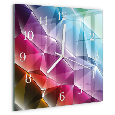 Square wall clock 3D pattern
