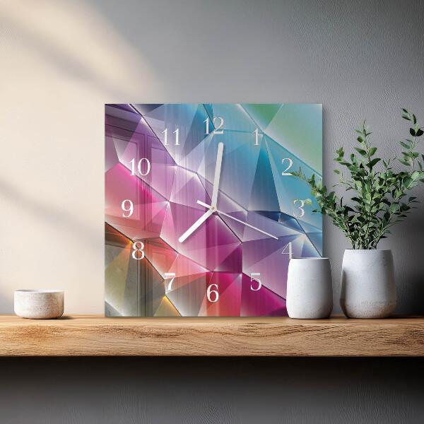 Square wall clock 3D pattern