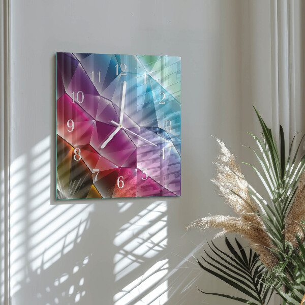Square wall clock 3D pattern