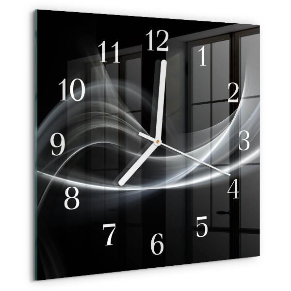 Square wall clock Abstract Lines