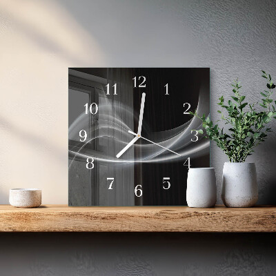 Square wall clock Abstract Lines