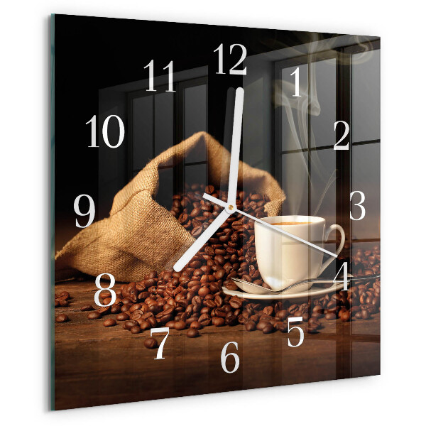 Square wall clock Coffee Beans