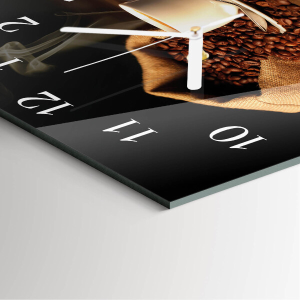 Square wall clock Coffee Beans