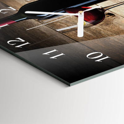 Square wall clock Wine