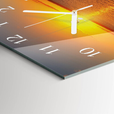 Square wall clock Sunset
