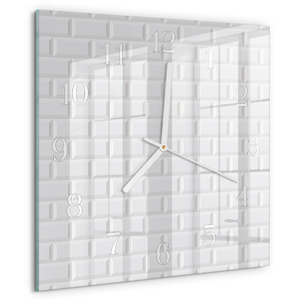 Square wall clock Brick