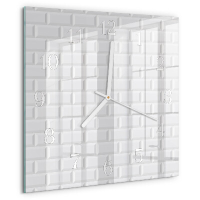 Square wall clock Brick