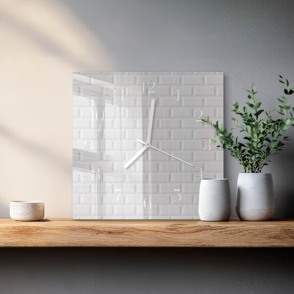 Square wall clock Brick
