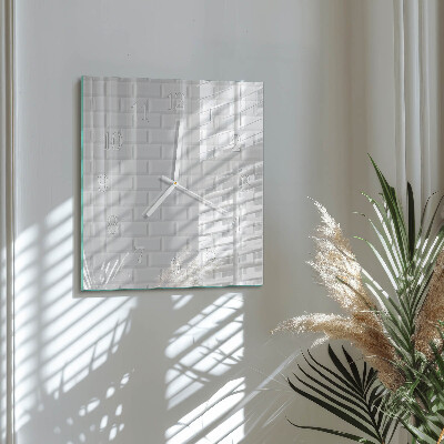 Square wall clock Brick