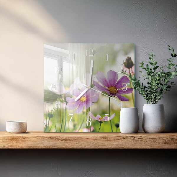 Square wall clock Meadow