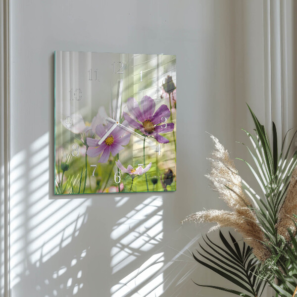 Square wall clock Meadow