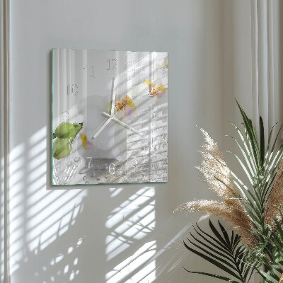 Square wall clock Orchid