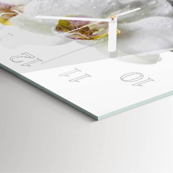 Square wall clock Orchid