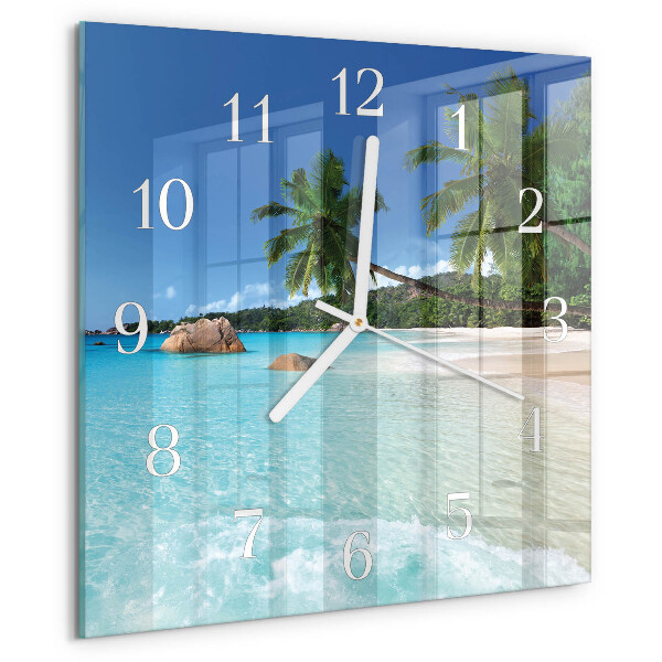 Square wall clock Beach