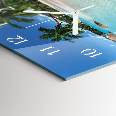 Square wall clock Beach