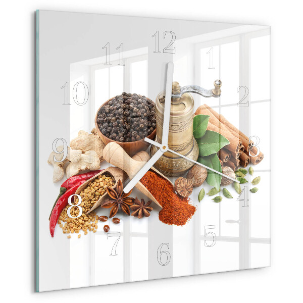 Square wall clock Spices