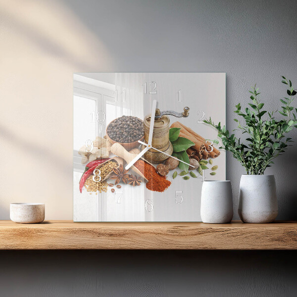 Square wall clock Spices