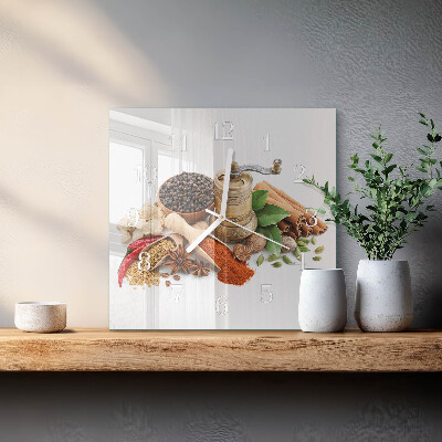 Square wall clock Spices
