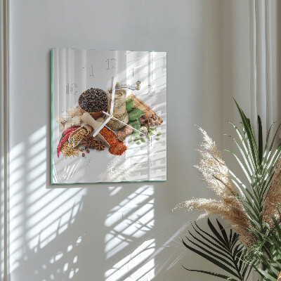 Square wall clock Spices