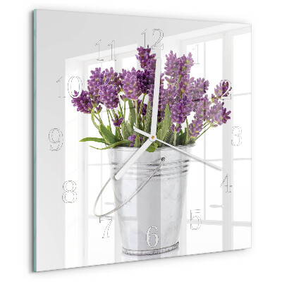 Square wall clock Lavender