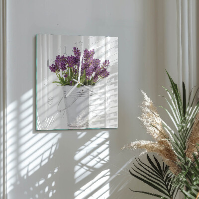 Square wall clock Lavender