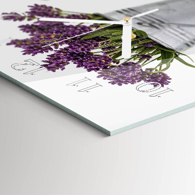 Square wall clock Lavender