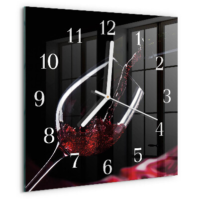 Square wall clock Wine