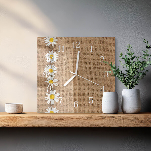 Square wall clock Daisy