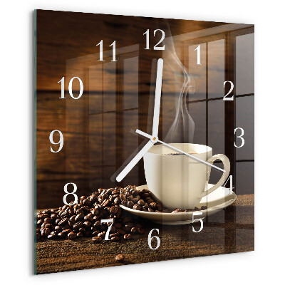 Square wall clock Coffee