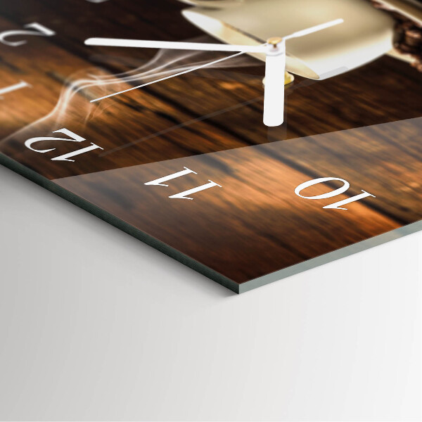 Square wall clock Coffee