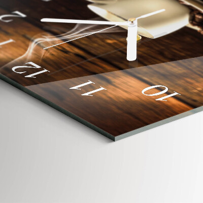 Square wall clock Coffee