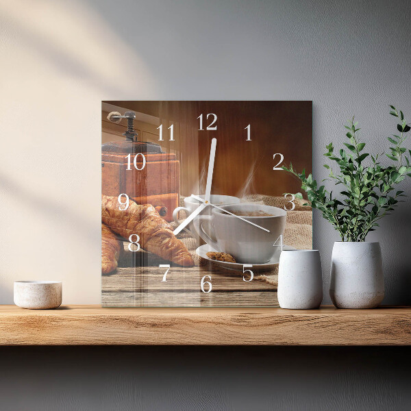 Square wall clock Coffee Grinder