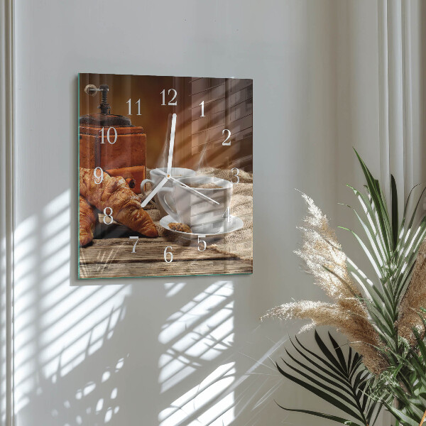 Square wall clock Coffee Grinder