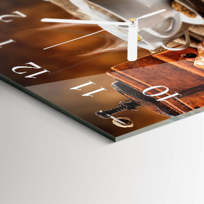 Square wall clock Coffee Grinder