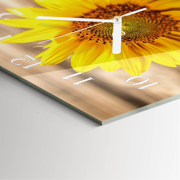 Square wall clock Sunflower