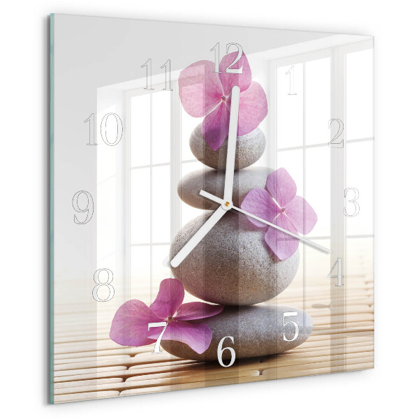Square wall clock Stone Spa