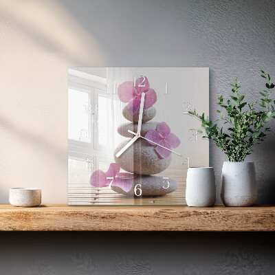 Square wall clock Stone Spa