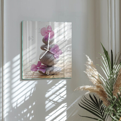 Square wall clock Stone Spa