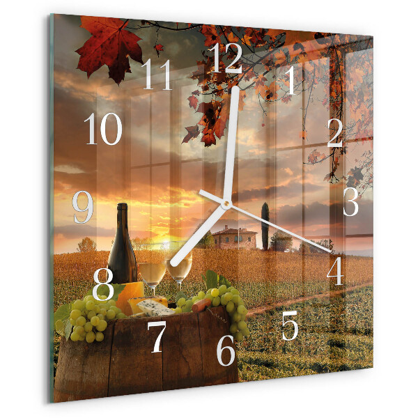 Square wall clock Wine Nature