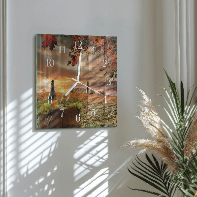 Square wall clock Wine Nature