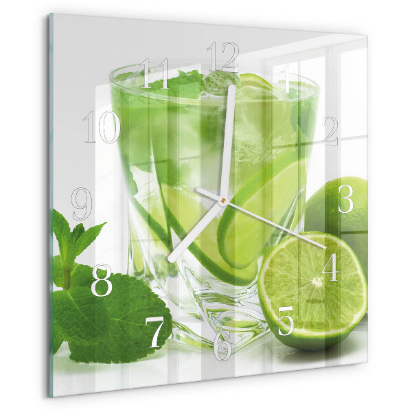 Square wall clock Calcium carbonate