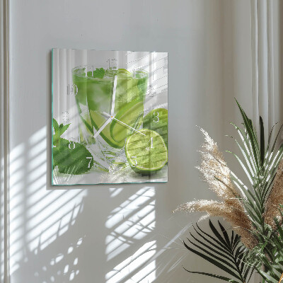 Square wall clock Calcium carbonate