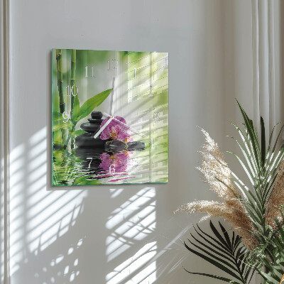 Square wall clock Spa Orchid