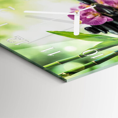 Square wall clock Spa Orchid