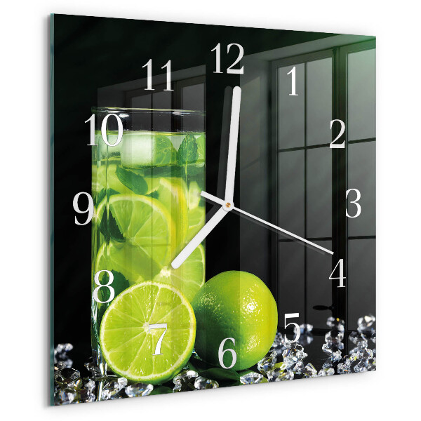 Square wall clock Calcium carbonate