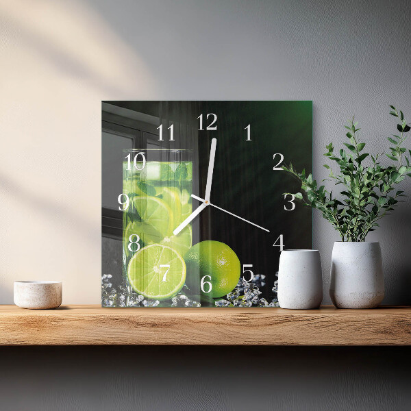 Square wall clock Calcium carbonate